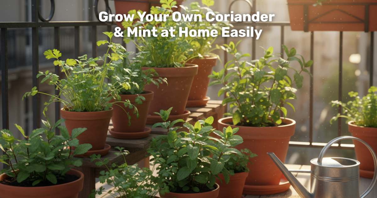 Grow Your Own Coriander & Mint at Home Easily